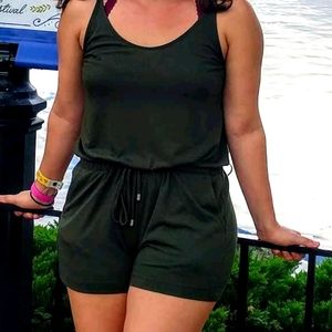 Green Lou & Grey Romper